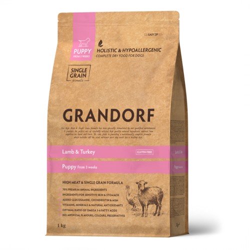 Сухий корм Grandorf Dog Puppy Lamb & Turkey ягня та індичка для цуценят від 3 тижнів
