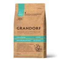 Сухий корм Grandorf Living Probiotics 4 Meat & Brown Rice Adult Medium&Maxi  4 види м'яса з пробіотиками для середніх та великих порід