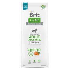 Сухий беззерновий корм з лососем для дорослих собак великих порід Brit Care Dog Grain-free Adult Large Breed