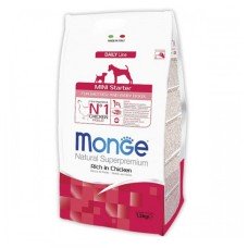 Monge Dog Mini Starter сухий корм для годуючих самок і цуценят маленьких порід з куркою