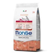 Monge Dog Mini Puppy & Junior Salmon & Rice сухий корм для цуценят маленьких порід  з лососем та рисом