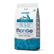 Cухий корм Monge All Breeds Adult Hypoallergenic гіпоалергенний корм для дорослих собак всіх порід з лососем та тунцем