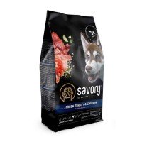 Сухий корм для цуценят Savory Junior Large rich in Fresh Turkey & Chicken