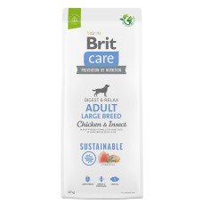 Сухий корм з куркою та комахами для дорослих собак великих порід Brit Care Dog Sustainable Adult Large Breed