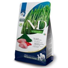 Farmina N&D Spirulina Lamb Adult Medium&Maxi сухой корм для собак середніх та великих порід з ягням та ягодами годжі