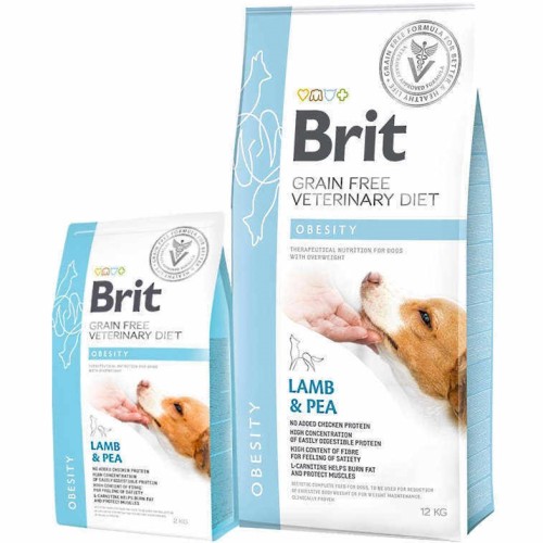 Сухий корм для собак Brit GF VetDiets Dog Obesity при надмірній вазі з ягнятиною, індичкою і горохом
