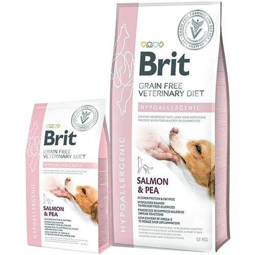 Сухий корм для собак Brit GF VetDiets Dog Hypoallergenic при харчовій алергії з лососем, горохом і гречкою