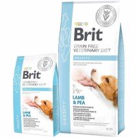 Сухий корм для собак Brit GF VetDiets Dog Obesity при надмірній вазі з ягнятиною, індичкою і горохом