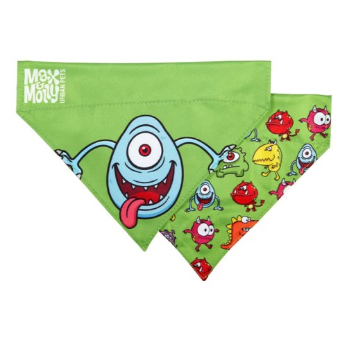 Max & Molly Bandana Little Monster XS-S Бандана на нашийник для собак, малюнок "Маленькі монстри"