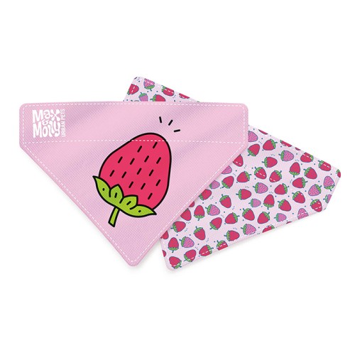 Max & Molly Bandana Strawberry Dream XS-S Бандана на нашийник для собак, малюнок "Полуниця"