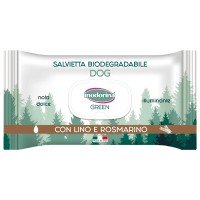 Inodorina Green Compostable Wipes For Dogs Gloss With Linen and Rosemary Біорозкладні серветки для собак з розмарином