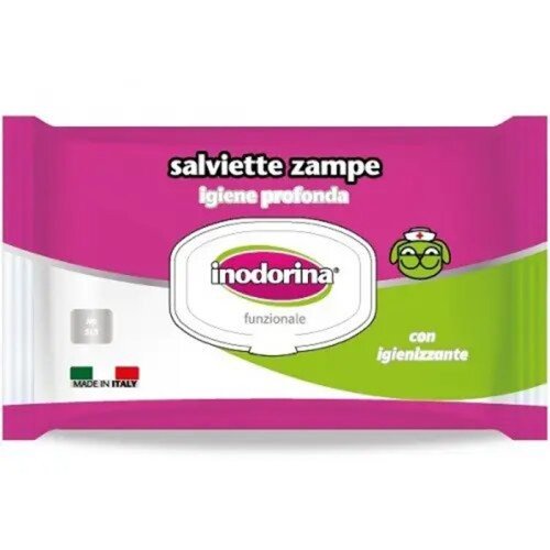 Inodorina Salvietta Zampe For Dogs Серветки для очищення собак