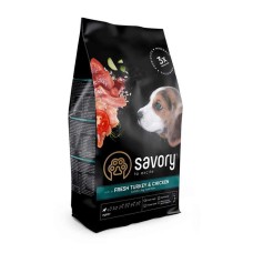 Сухий корм для цуценят Savory Puppy rich in Fresh Turkey & Chicken 3 кг