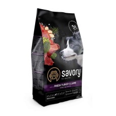 Сухий корм для собак Savory Medium Breed rich in Fresh Turkey & Lamb 12 кг