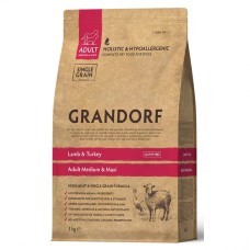 Сухий корм Grandorf Dog Medium & Maxi Lamb & Turkey  ягня та індичка для середніх та великий порід 10 кг