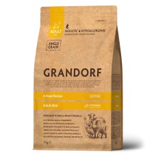 Сухий корм Grandorf Dog Mini 4 Meat 4 вида м'яса для дорослих собак дрібних порід 3 кг