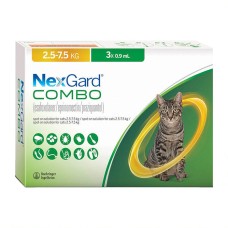 NexGard Combo Краплі від бліх, кліщів та гельмінтів для котів вагою 2.5 - 7.5 кг Упак.(3 піпетки)