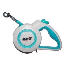 AnimAll Повідець-Рулетка S для котів та собак вагою до 15 кг, довжина 3 м Сірий
