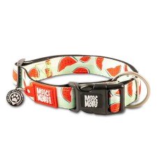 Max & Molly Smart ID Collar Watermelon Нашийник з QR-кодом, малюнок "Кавуни" L