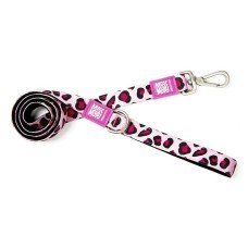 Max & Molly Short Leash Leopard Pink Короткий повідець, малюнок "Леопард рожевий" S