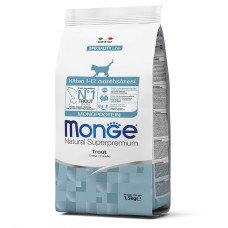 Monge Natural Superpremium Monoprotein Kitten  Сухий корм з фореллю для кошенят у віці від 1 до 12 місяців 10 кг