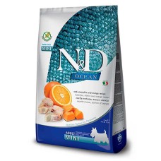 Farmina N&D Grain Free Ocean Cod, Pumpkin & Orange Adult Mini Беззерновий сухий корм з тріскою та апельсином для собак дрібних порід - 7 кг