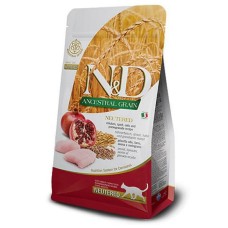 Farmina N&D Low Grain Cat Chicken Neutered Adult низькозерновий корм для стерилізованих кішок з куркою та гранатом - 10 кг