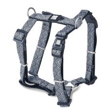 Max & Molly H-Harness Mykonos Black Шлея, малюнок "Міконос чорний" M