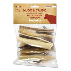 Inodorina Dried beef meat Beef's Head Skin Ласощі для собак, шкіра з яловичої голови 5 шт
