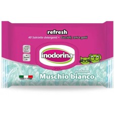 Inodorina Refresh Wipes For Dogs and Cats Muschio Bianco Серветки для собак і котів з ароматом мускусу 110 шт
