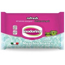 Inodorina Refresh Wipes For Dogs and Cats Muschio Bianco Серветки для собак і котів з ароматом мускусу 110 шт