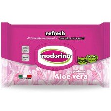 Inodorina Refresh Wipes For Dogs and Cats Aloe vera Серветки для собак і котів з алоє вера 110 шт