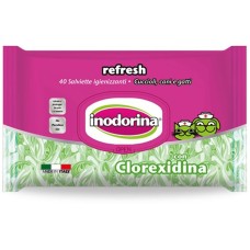 Inodorina Refresh Wipes For Dogs and Cats Clorexidina Серветки для собак і котів з хлоргексидином 15 шт
