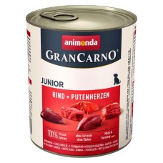 Animonda Gran Carno Junior Beef & Turkey Heart Консервований корм з яловичиною та індичкою для цуценят 800 г