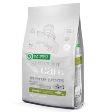 Сухий беззерновий корм Nature's Protection Superior Care White Dogs Grain Free White Fish Junior Small Breeds  для юніорів малих порід з білою рибою, для білої шерсті - 17 кг
