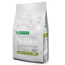 Сухий беззерновий корм Nature's Protection Superior Care White Dogs Grain Free White Fish Junior Small Breeds  для юніорів малих порід з білою рибою, для білої шерсті - 10 кг