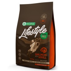 Сухий беззерновий корм Nature's Protection Lifestyle Grain Free Salmon with Krill Adult Small and Mini Breeds для собак малих порід з лососем та крилем - 10 кг