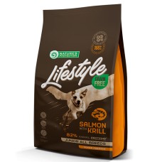 Сухий беззерновий корм Nature's Protection Lifestyle Grain Free Salmon with Krill Juniors All Breeds для юніорів усіх порід з лососем та крилем - 10 кг