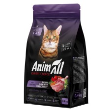 Повнораціонний сухий корм Animall (АнімАлл) для котів зі свіжою індичкою та качкою 12 кг