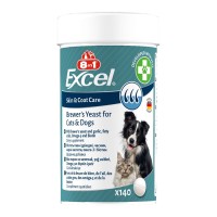 Вітаміни 8in1 Excel Brewers Yeast для собак та котів, пивні дріжджі з часником для шкіри та шерсті 260 шт