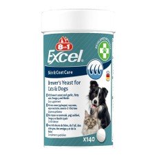Вітаміни 8in1 Excel Brewers Yeast для собак та котів, пивні дріжджі з часником для шкіри та шерсті 260 шт