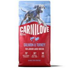 Carnilove Active Salmon & Turkey Junior Large Breed для для цуценят та юніорів великих порід лосось та індичка - 12 кг