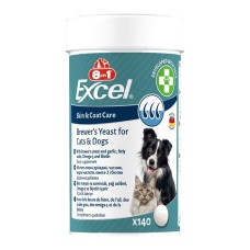 8in1 Excel Brewers Yeast Вітаміни  для собак та котів, пивні дріжджі з часником для шкіри та шерсті - 1430 шт